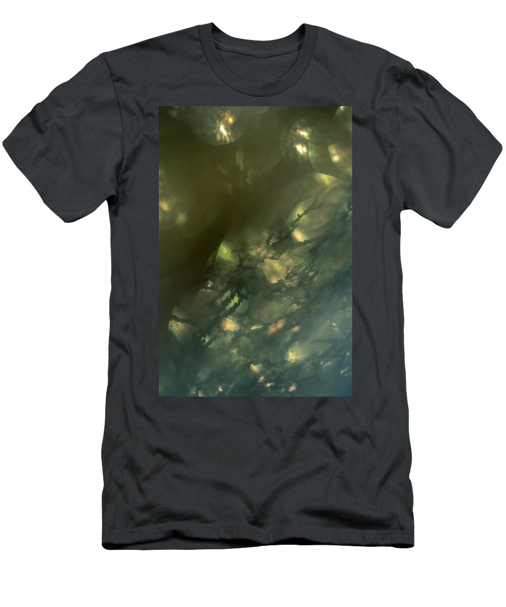 Enigma Abstract Olive Gold Lace Patterns Jenny Rainbow T-Shirt