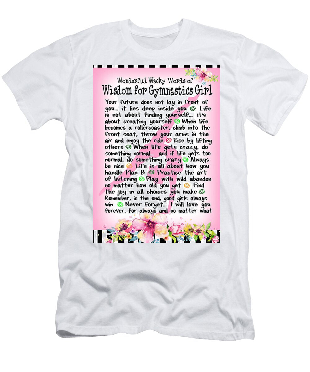 Entertainment Gymnastics Girl Wonderful Wacky Words Gambrel Temple T-Shirt