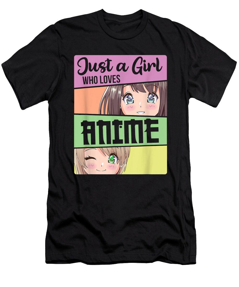 Exhilarating Things Anime Lover Just a Girl Who Loves Anime Girl Manga Gift Funny Ezone Prints T-Shirt
