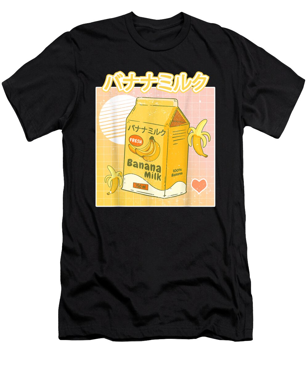 Experience Banana Milk Aesthetic Milk Harajuku Japanese Kawaii Gift for Fan Ezone Prints T-Shirt