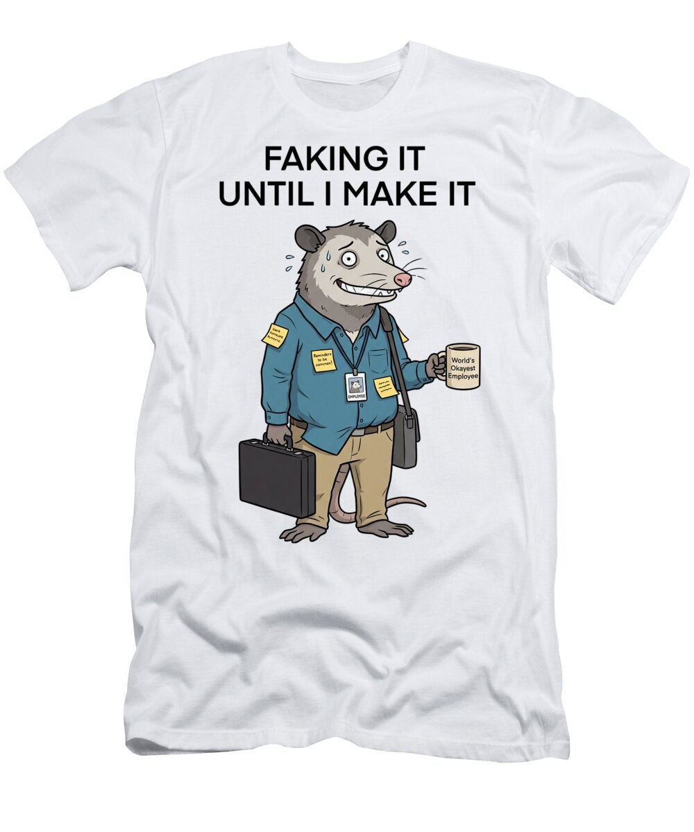 Faking It Until I Make It Contemporary Art T-Shirt