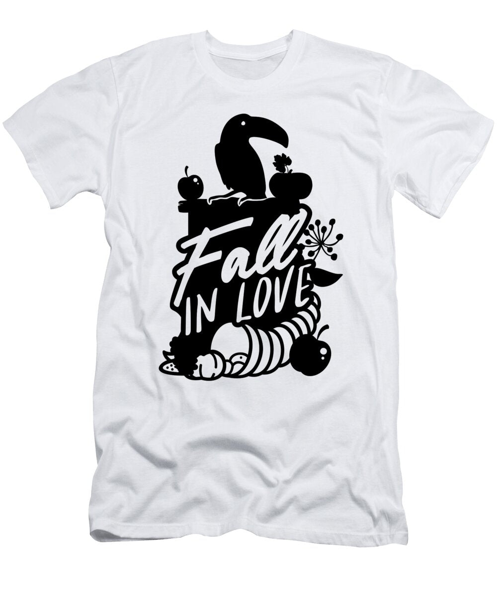 Fall in Love Autumn Abundance Horn Jacob Zelazny T-Shirt