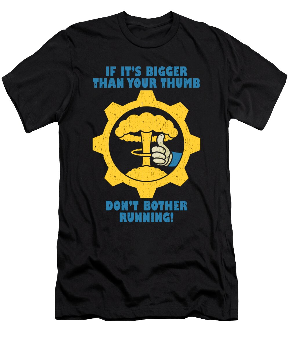 Fallout Dont Bother Running Power Up Prints T-Shirt
