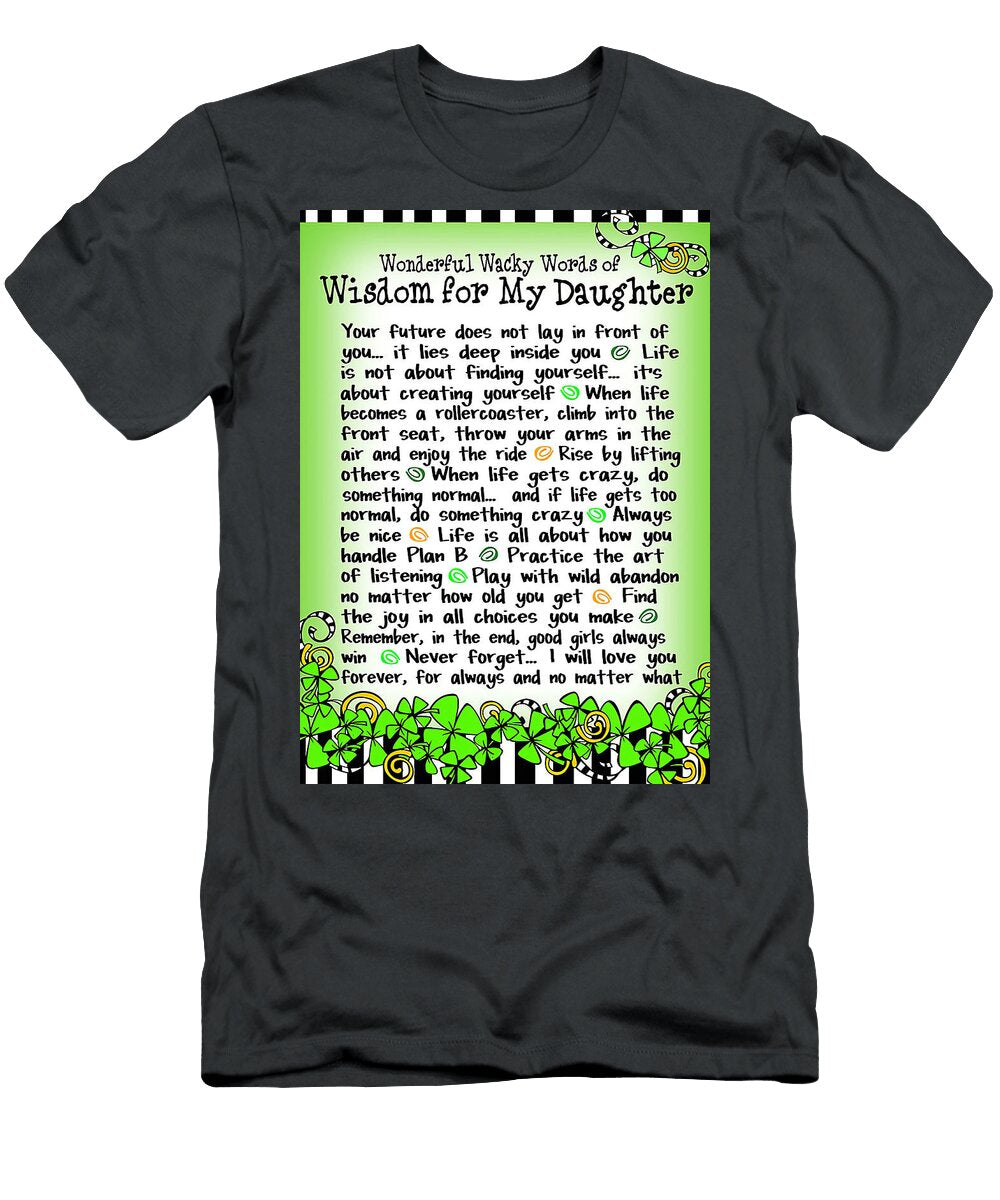 Family Relationships My Daughter Wonderful Wacky Words Gambrel Temple T-Shirt