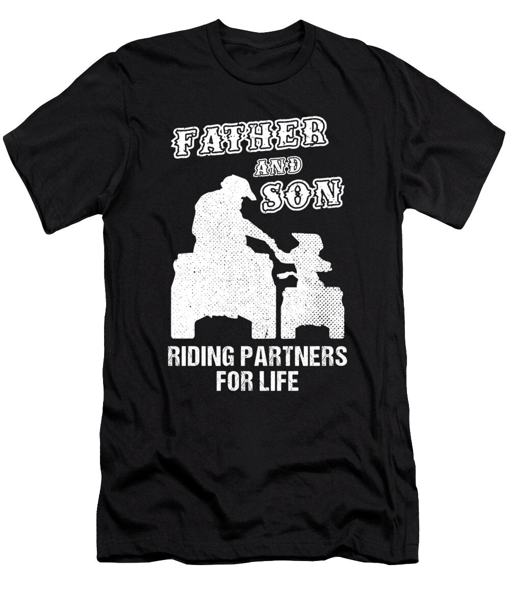 Father and Son Atv Quad Riding Partners Sport Gift Thomas Larch T-Shirt