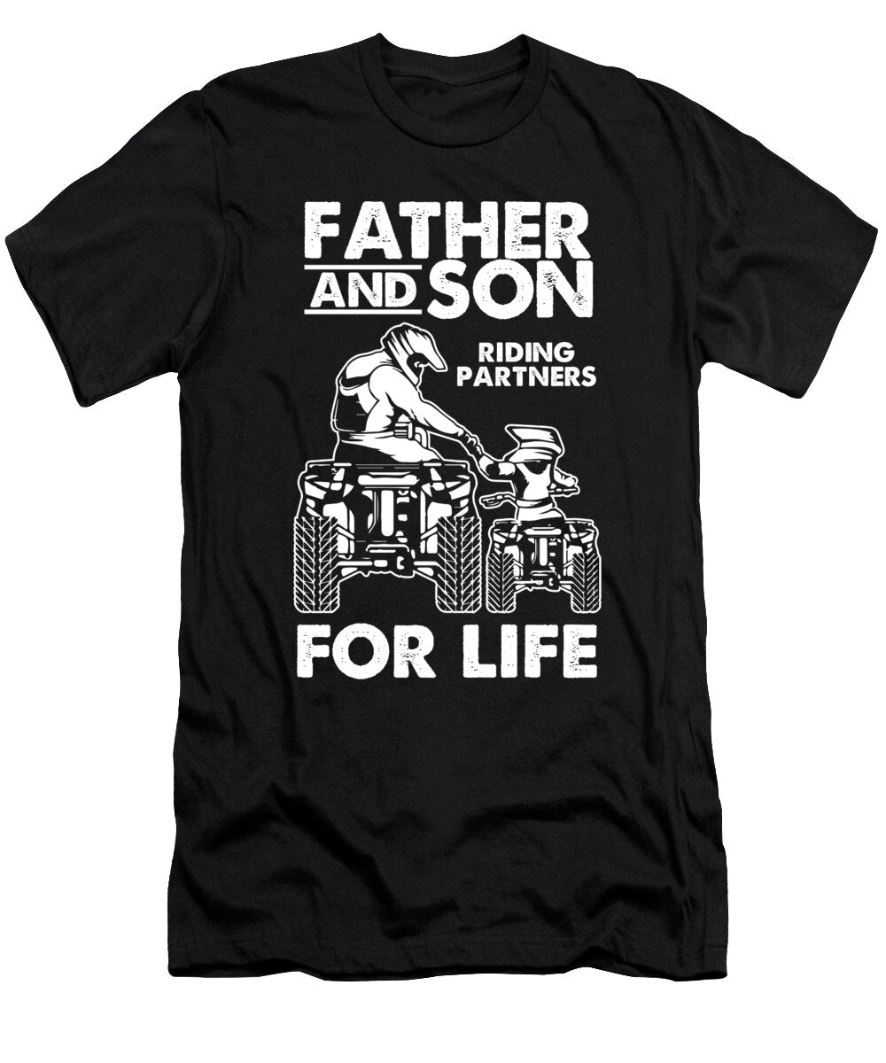 Father and Son Quad Rider Atv Racing Offroad Gift Thomas Larch T-Shirt