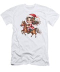 Festive Elf Riding a Toy Pony Joanna Redesiuk T-Shirt