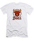 Fierce Bull Head Logo Red and Brown Mascot Design Custom Branding for Teams Bold Animal Illustrat Mounir Khalfouf T-Shirt