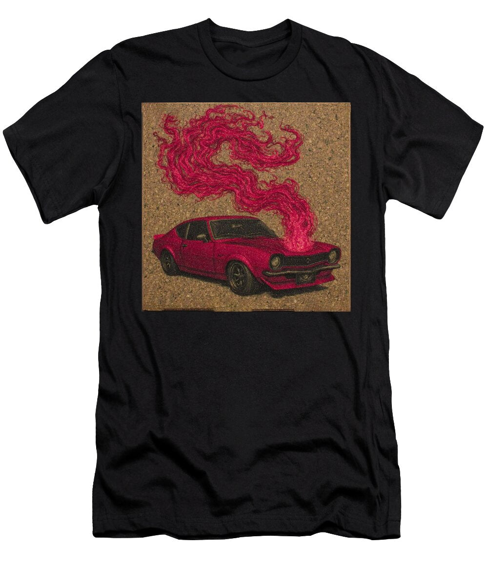 Fiery Red Car Art May Chaney T-Shirt