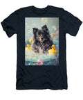 Finnish Lapphund Dog Enjoying a Bubbly Bath Adrien Efren T-Shirt