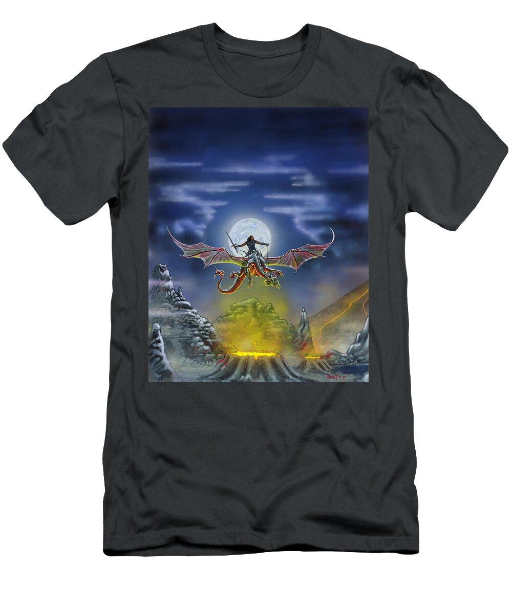 Fire Dragon David Grant T-Shirt