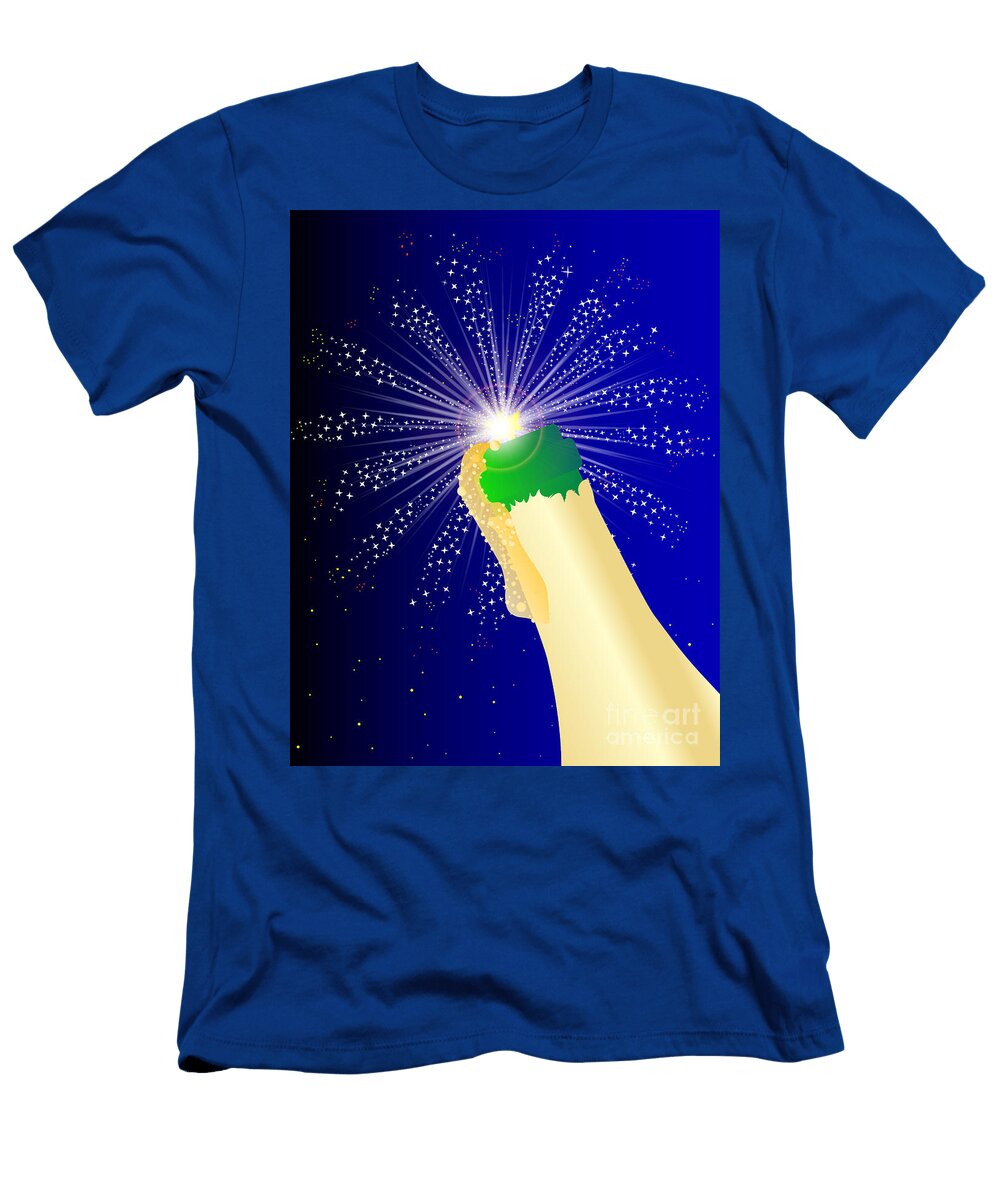 Firework Celbration Bottle Bigalbaloo Stock T-Shirt