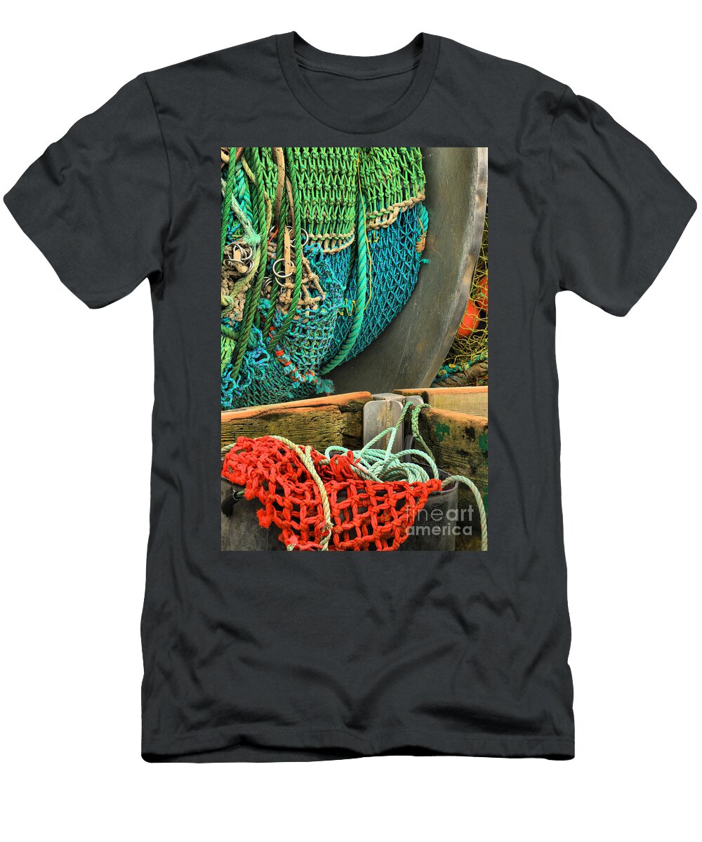 Fishing Net Portrait Adam Jewell T-Shirt