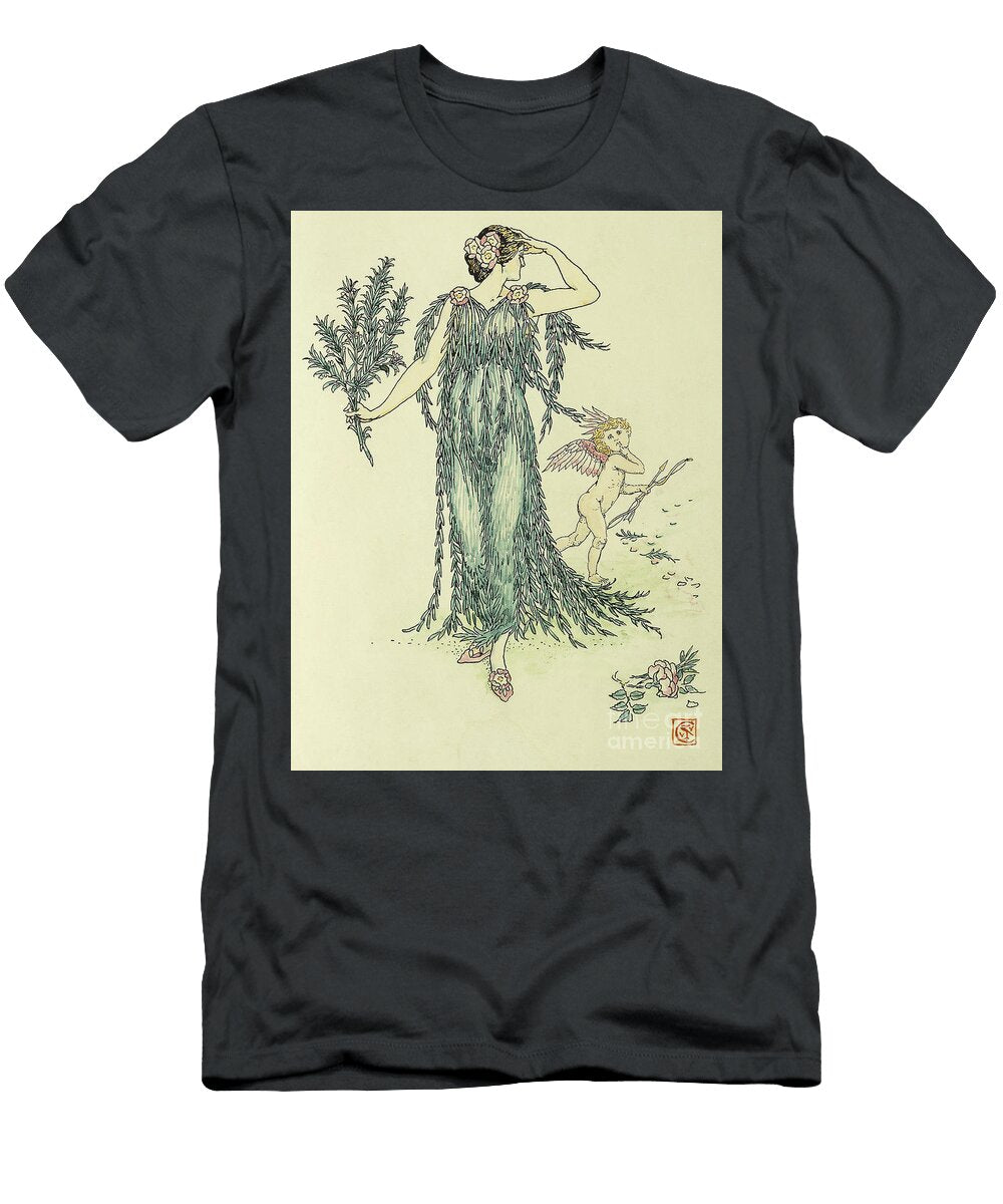 Flowers From Shakespeares Garden Rosemary Walter Crane T-Shirt
