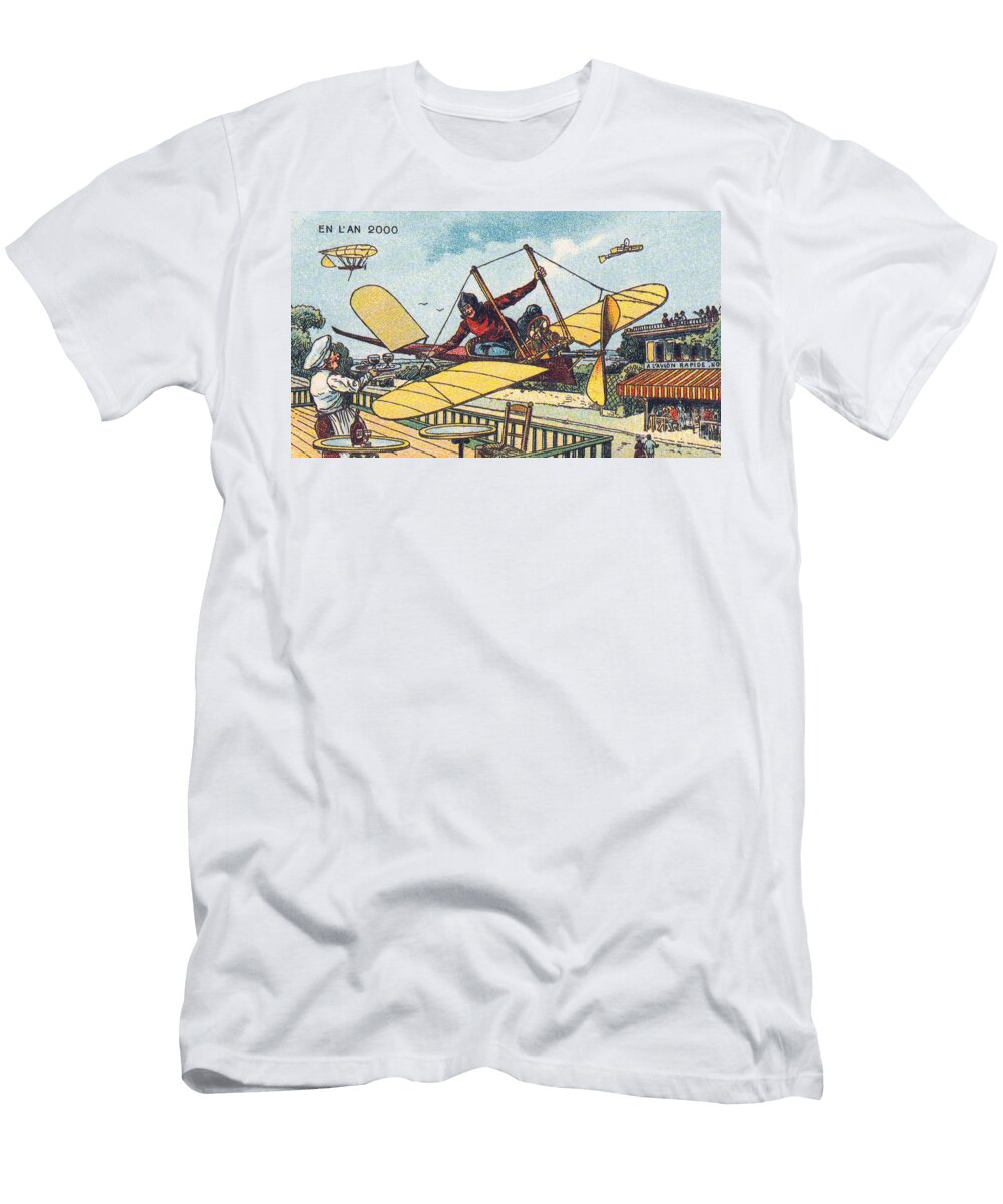 Fly Thru Cafe 1900s French Postcard Science Source T-Shirt