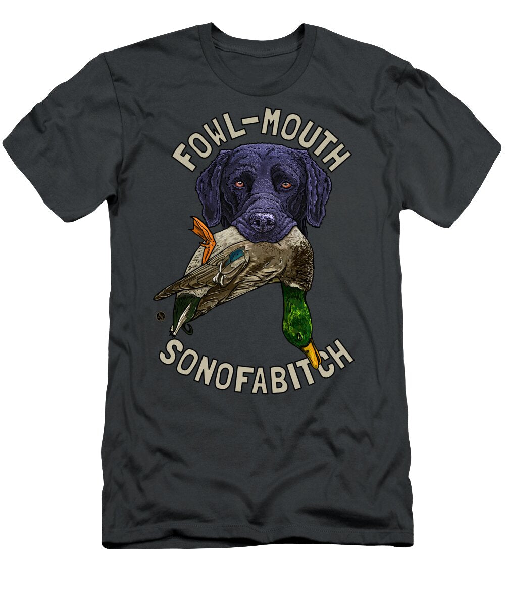 Fmsb Black Labrador Retriever with Mallard David Burgess T-Shirt