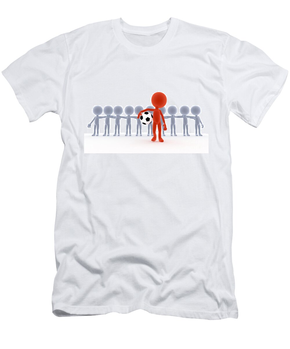 Football Soccer Team Leader with Ball Photocreo Michal Bednarek T-Shirt