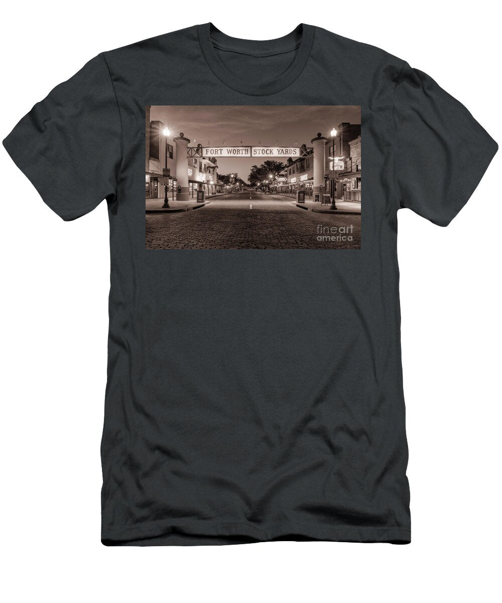 Fort Worth Stock Yards Sepia 3101 Bee Creek Photography Tod and Cynthia T-Shirt
