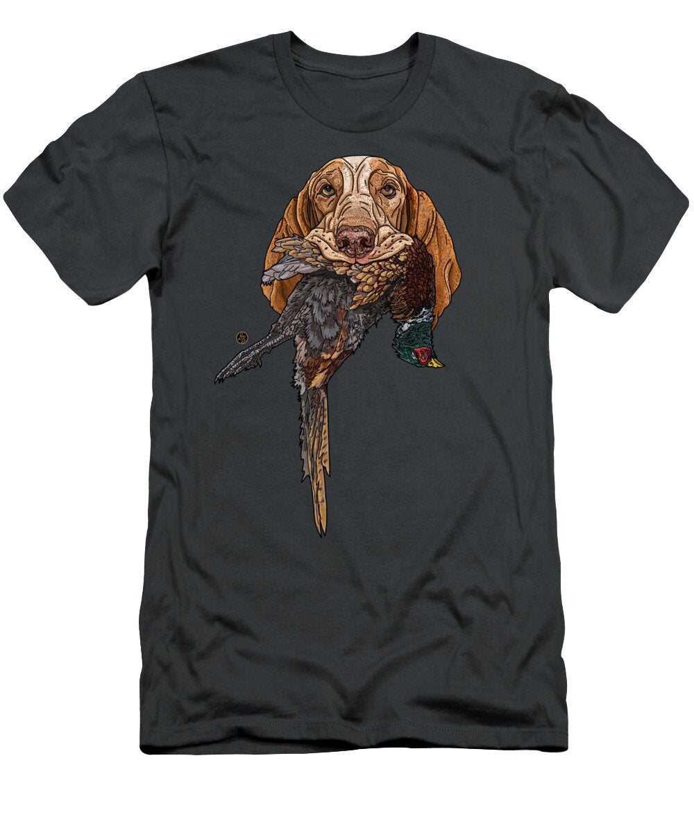 Fowl Mouth Bracco Italiano with Pheasant David Burgess T-Shirt