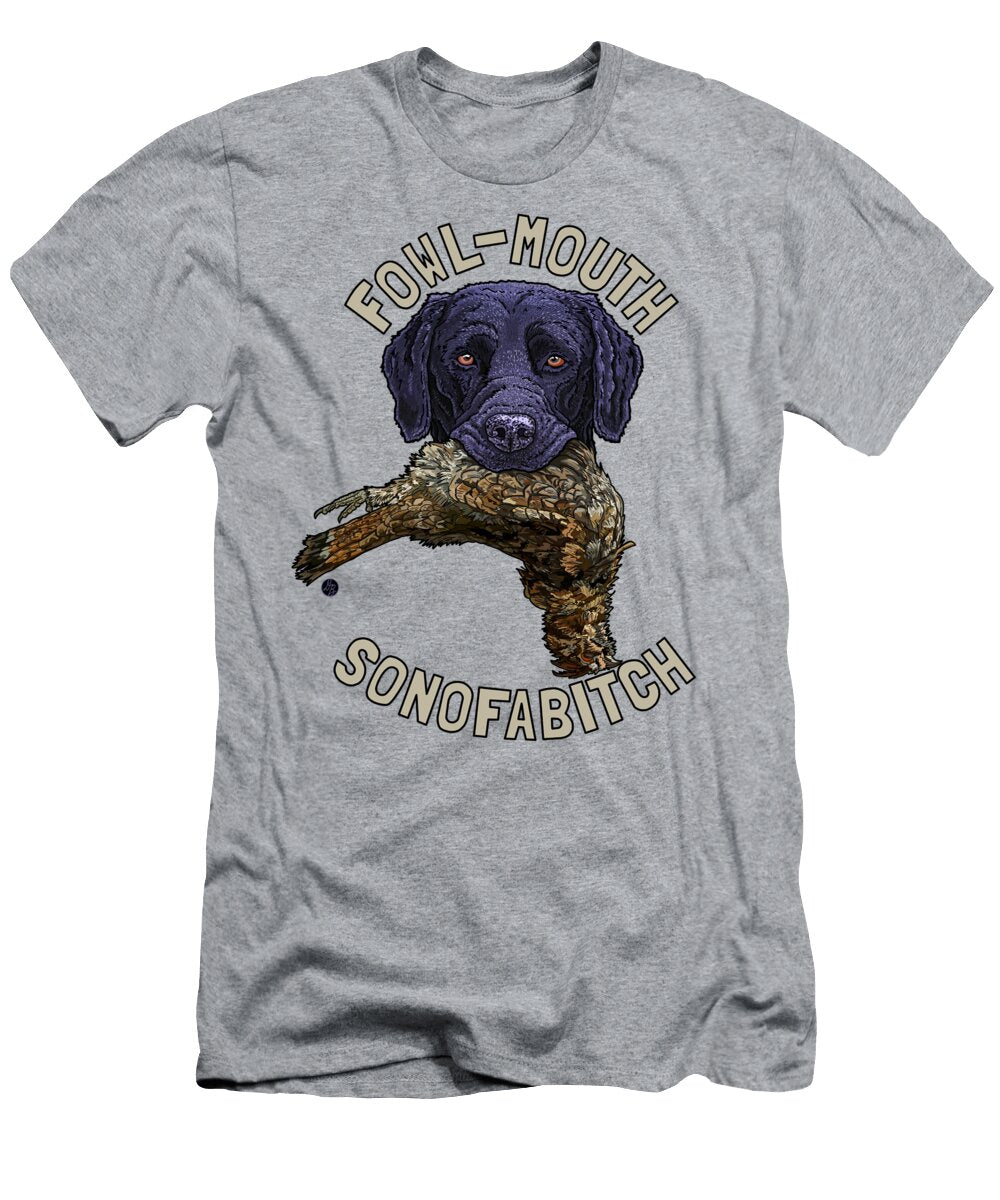 Fowl Mouth Sonofabitch Black Labrador Retriever Mugshot David Burgess T-Shirt