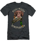 Fowl Mouth Sonofabitch Chocolate Labrador Retriever with Mallard David Burgess T-Shirt