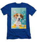 Foxhound Dog Frolicking in a Bubbly Bathtub Adrien Efren T-Shirt