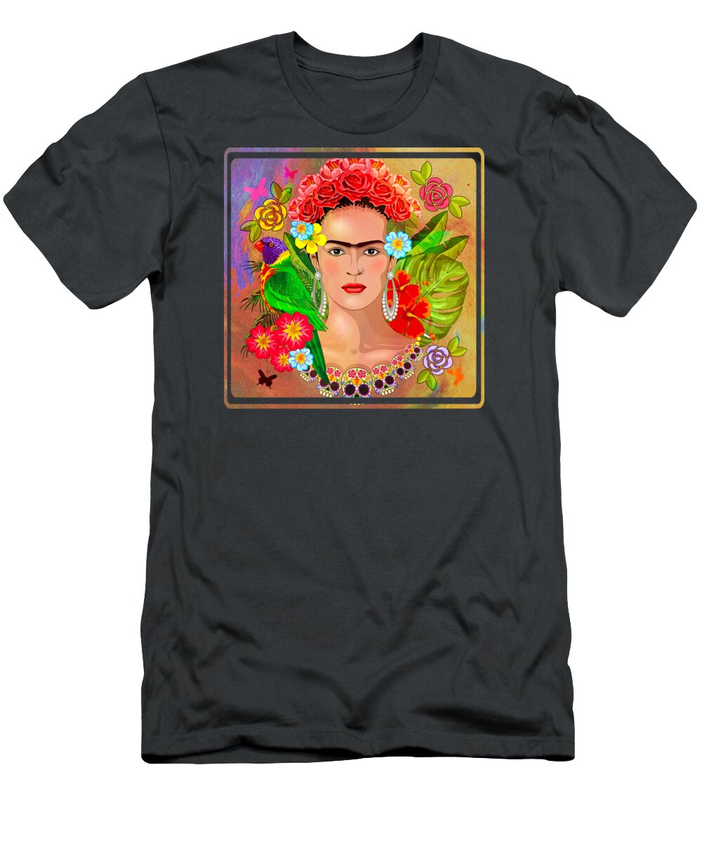 Frida Kahlo Painting Mark Ashkenazi T-Shirt