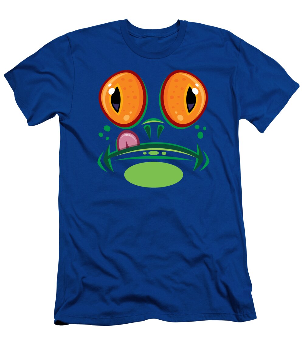 Frog Face with Tongue Cartoon John Schwegel T-Shirt