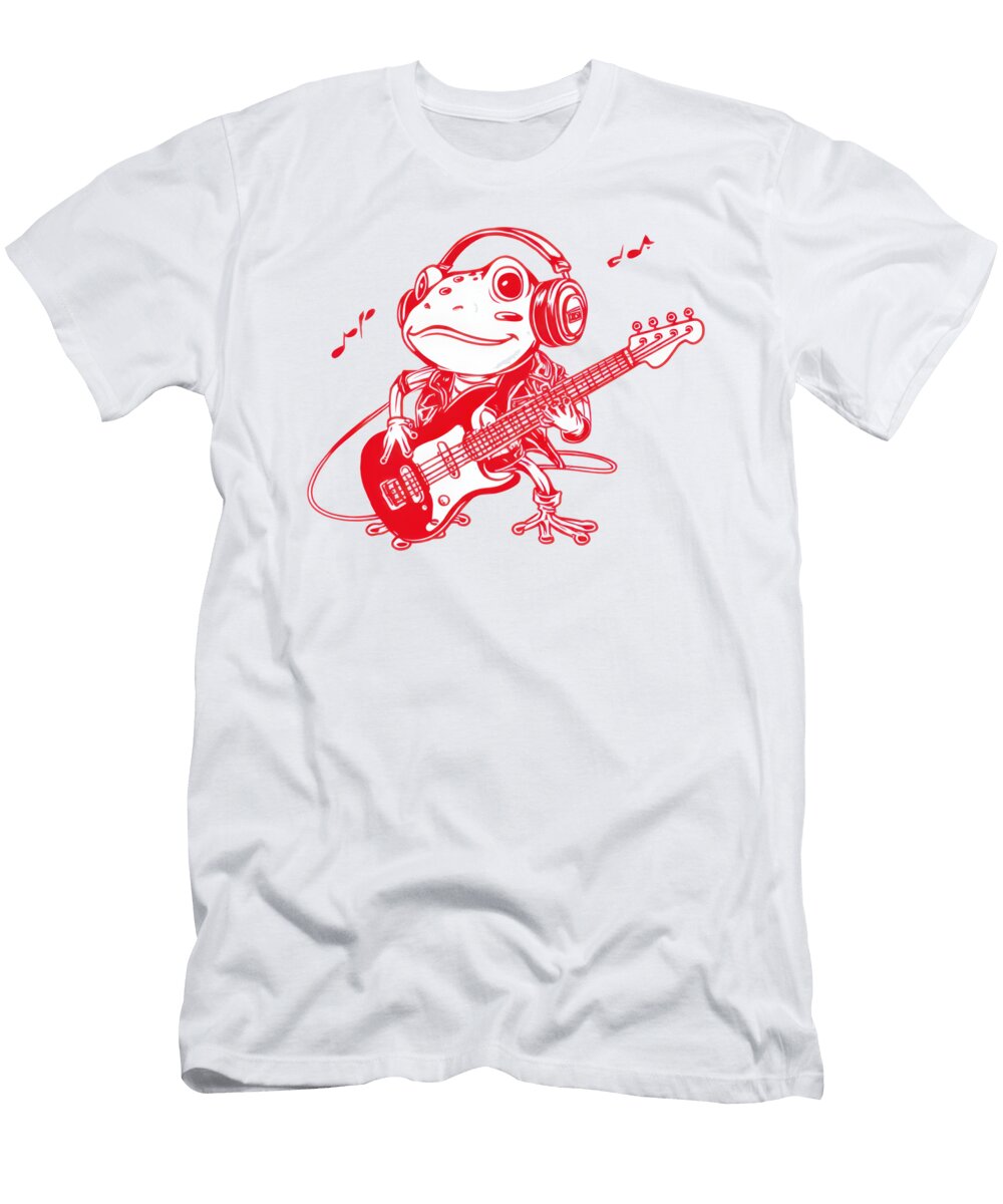 Frog with Guitar and Headphones Beautiful Things T-Shirt