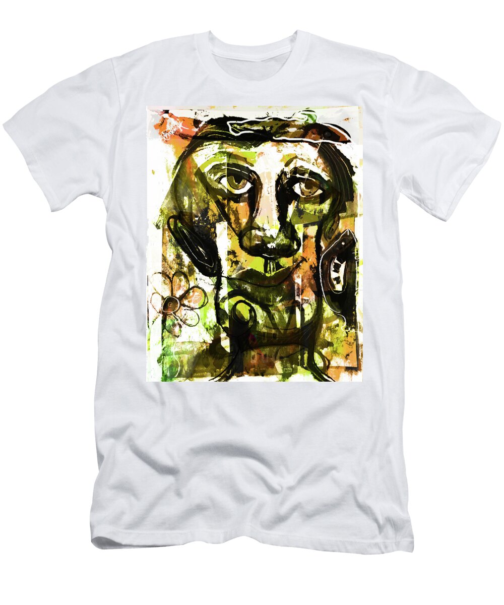 Funky Face with a Fish Susan Stone T-Shirt
