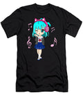 Funny Anime and Music Girl for Teen Chibi Graphic Anime Girl Dnt Prints T-Shirt