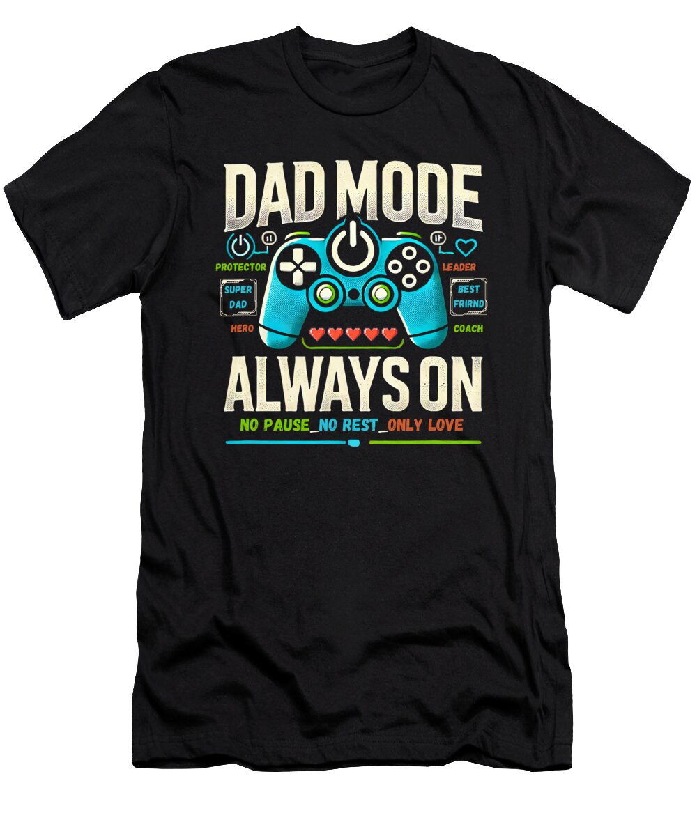 Funny Gamer Dad Fathers Day Design Super Daddy Sophie Eleanor T-Shirt