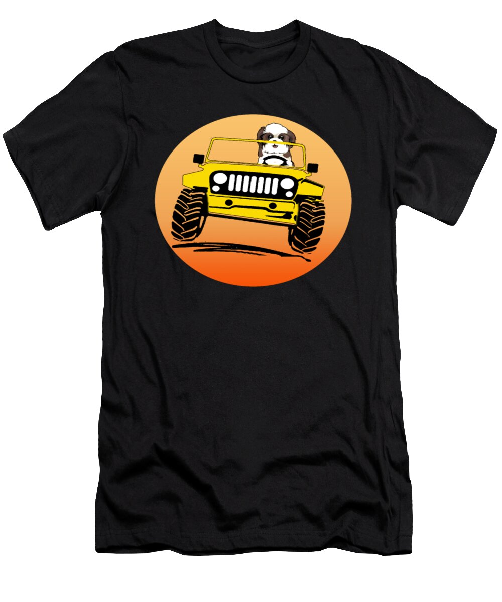 Funny Jeep and Dog Tinh Tran Le Thanh T-Shirt