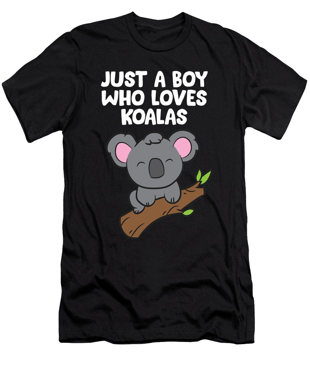 Funny Koala Boy Just a Boy Who Loves Koalas Eq Designs T-Shirt