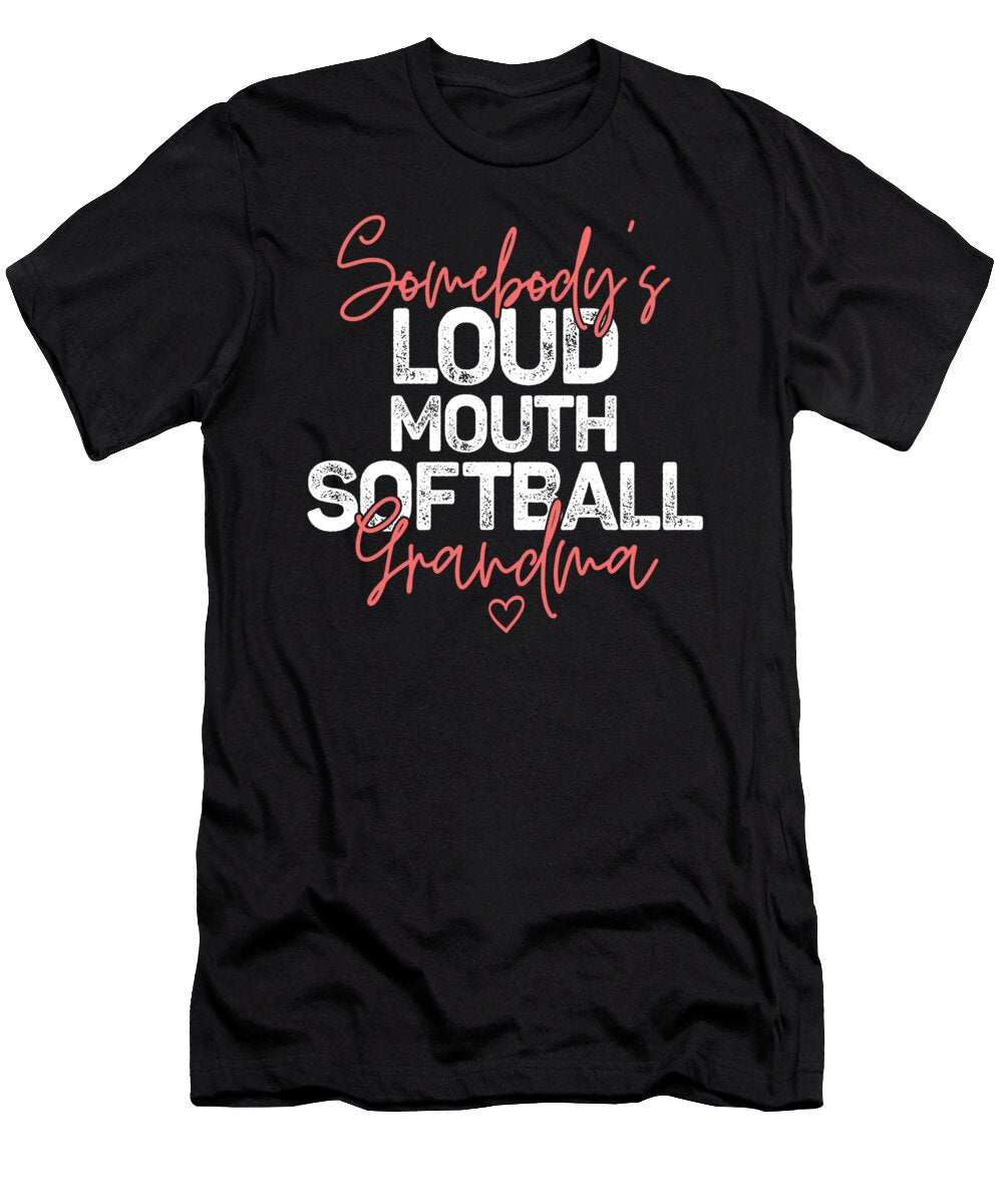 Funny Softball Grandma Pregnancy Announcement Deon Du Plessis Art T-Shirt