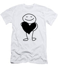 Funny Stickman with Heart Love Icon Sketch Mounir Khalfouf T-Shirt