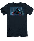 Futuristic Motorcycle in Rainy City the Luxury Art Collection T-Shirt