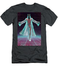 Futuristic Performer in Neon Grid Elvis Presley Grayson Sheppard T-Shirt