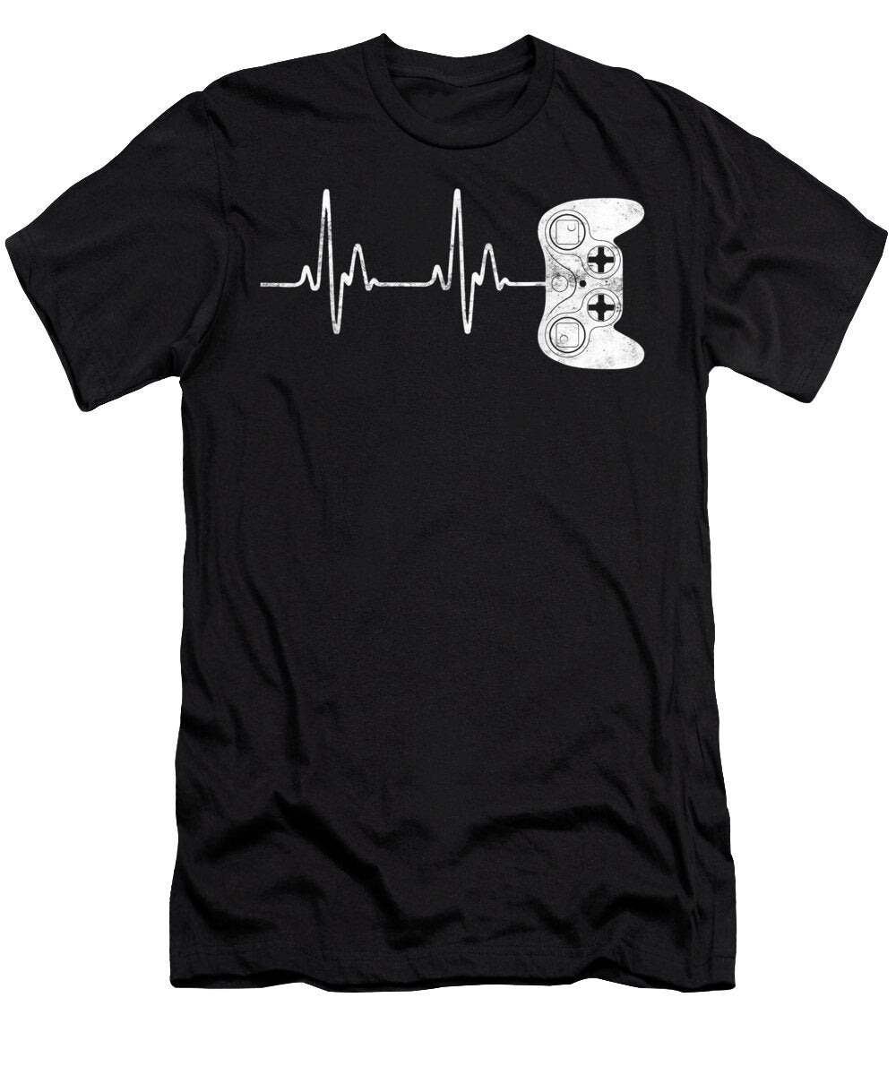 Gamer Heartbeat Video Game Lover Gift Dnt Prints T-Shirt