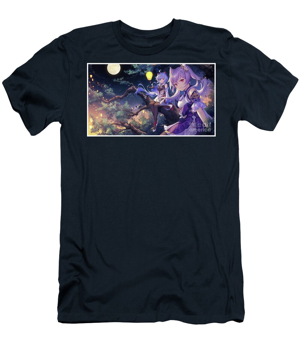 Ganyu and Keqing Genshin Impact Christian Hall T-Shirt