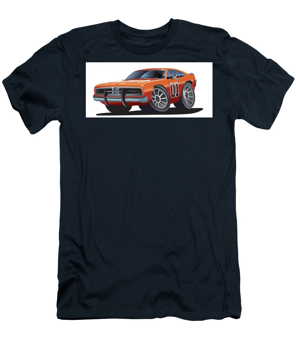 General Lee Car Toon Norb Lisinski T-Shirt