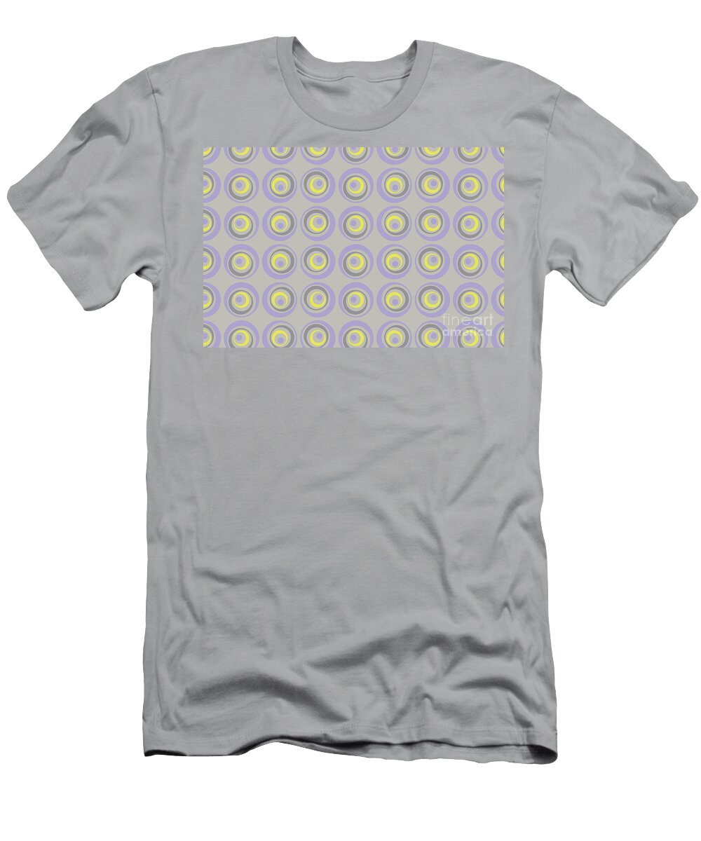 Geometric Wacky Circle Pattern V15 2021 Color of the Year Illuminating and Accent Shades Petite Patterns T-Shirt