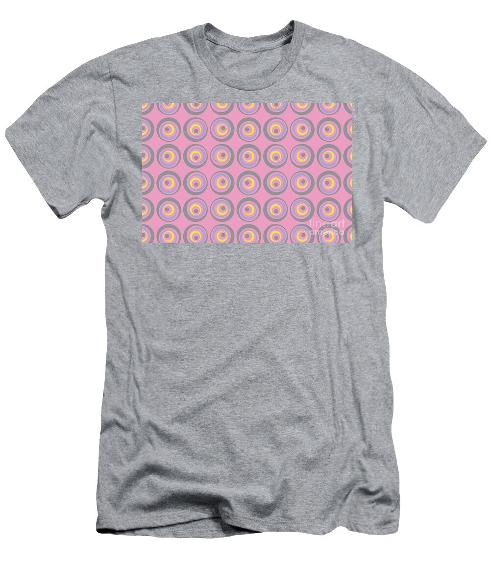 Geometric Wacky Circle Pattern V17 Color of the Year 2021 Illuminating Yellow and Ultimate Gray Petite Patterns T-Shirt