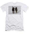German Shepherd and Rottweiler in the Snow Ashley Swanson T-Shirt