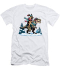 German Shepherd Riding Dinosaur Trex Boys Kids Studi Alex T-Shirt