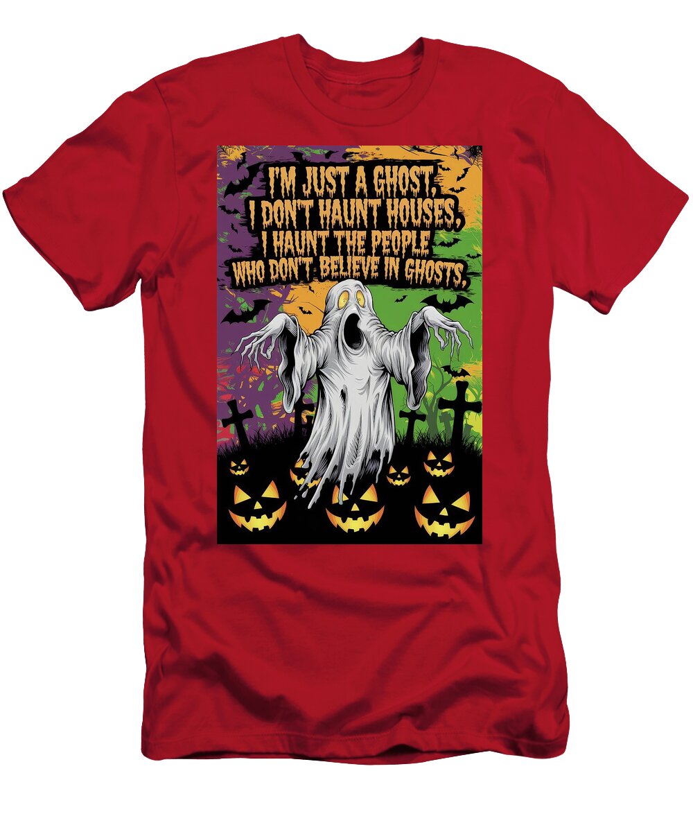 Ghost Warns Believers Before Halloween Ai Insight Vidddie Publyshd T-Shirt