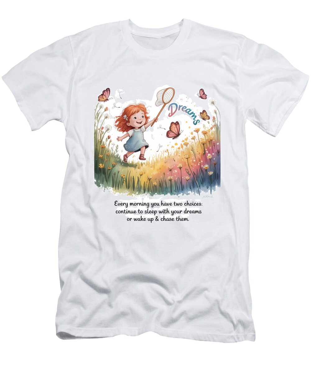 Girl Chasing Dreams with Net Greg Joens T-Shirt