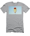 Glass of Champagne with a Strawberry Fizzing in It Gill Copeland T-Shirt