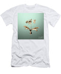 Gold Netted Veined Amaryllis on Mint Green N03786 Holy Rock Design T-Shirt