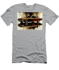 Golden Classic Ford Maverick Car Reflection Art Dripping Paint Abstract Lowell Harann T-Shirt